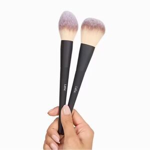 Lithe Beauty Essential Face Powder Bronzer Brush Set 2pc Soft Gradient NWT